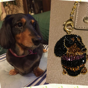 スワロフスキー・クリスタルのドッグチャーム