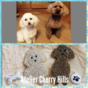 スワロフスキーのドッグチャーム