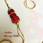 No.112.  アレンジ自在のネックレス❣️ 「赤」は還暦のお祝いにもGood❣️