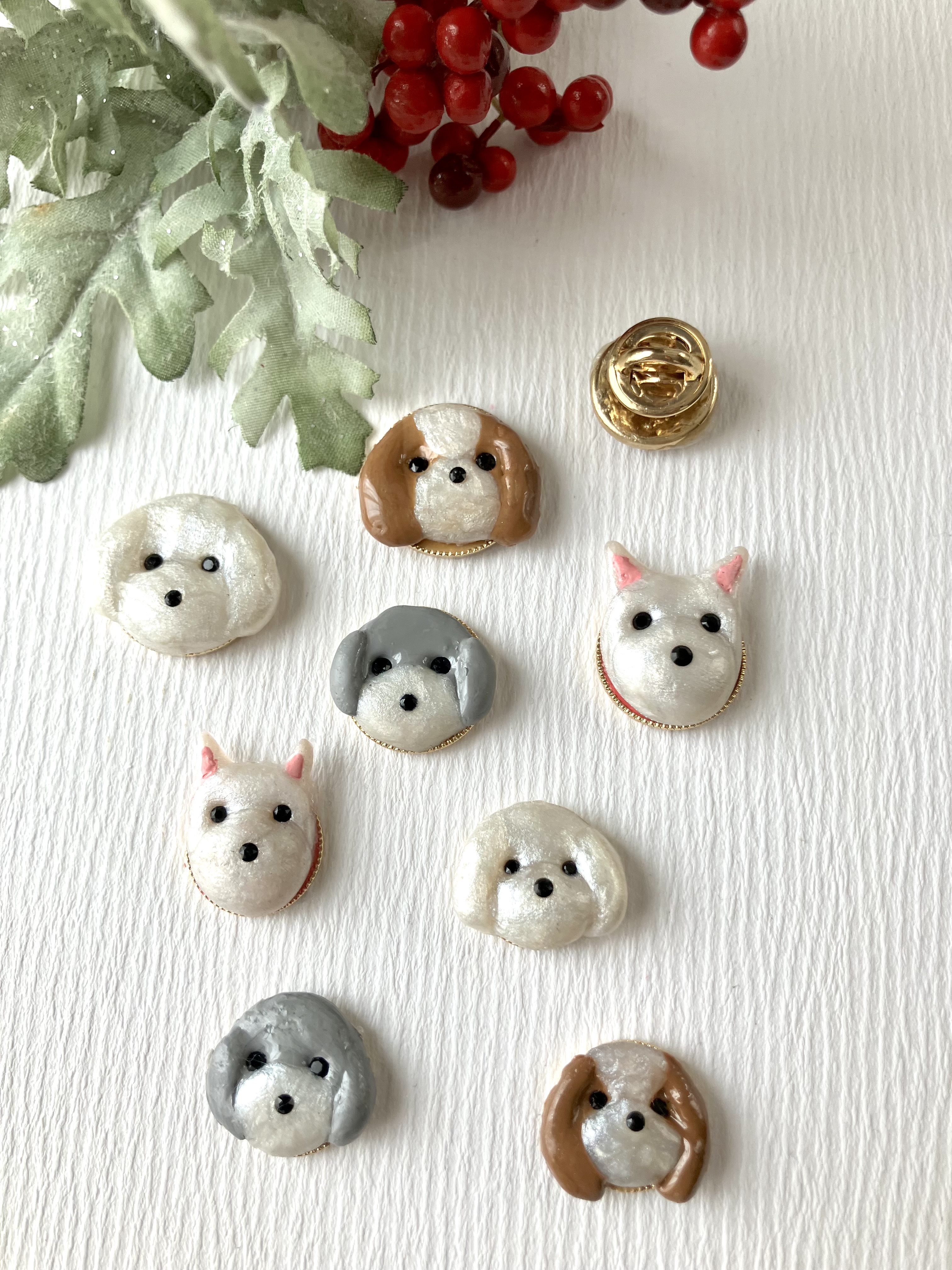 No.114.   再登場の可愛いわんちゃんタックピン❣️