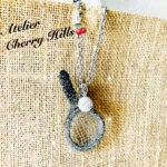 No.117.　キラキラのテニスラケットバッグチャーム完成❣️